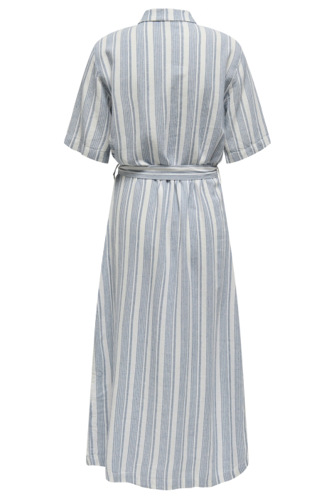 Only onlcaro s/s linen bl belt dress cc